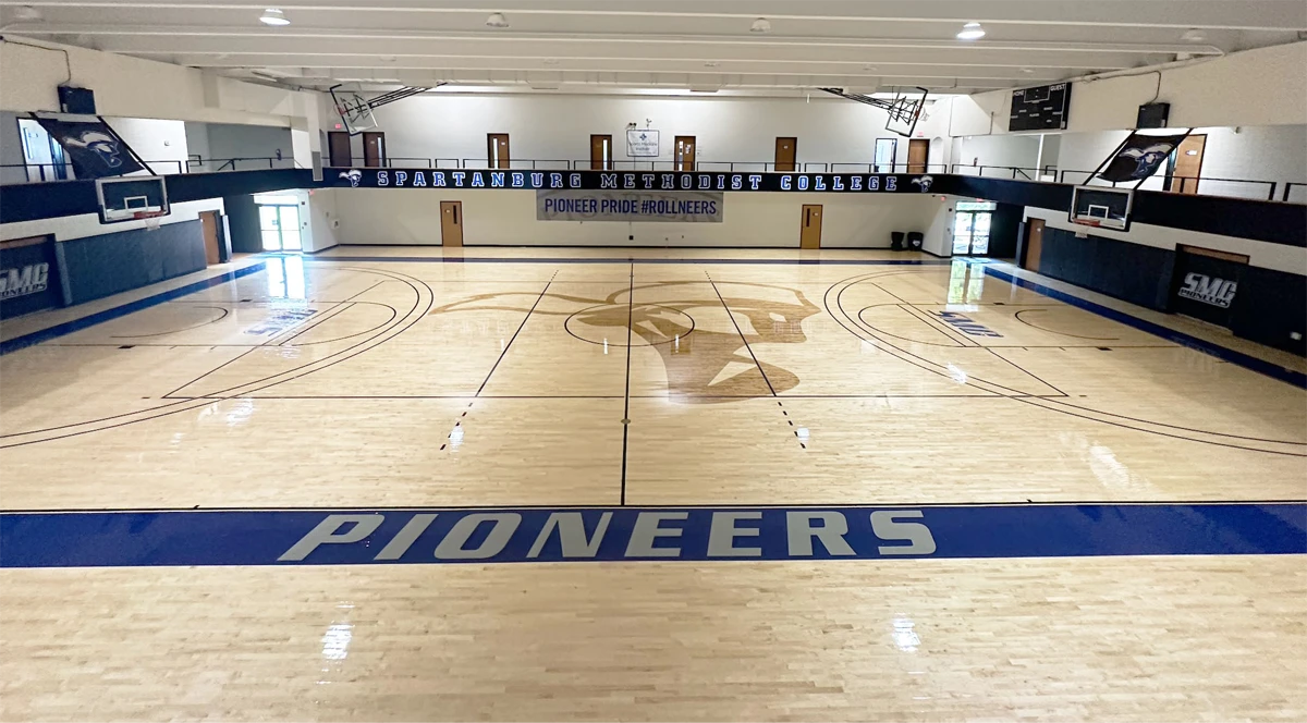 Pioneers Men's Volleyball court